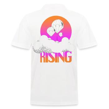 Aufstieg der Ballons im Morgenrot - Männer Poloshirt - Weiß - Hinten - Kai (181cm)