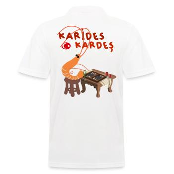 Turkish Shrimp Karides Kardes - Men's Polo Shirt - white - Back - Kai (181cm)