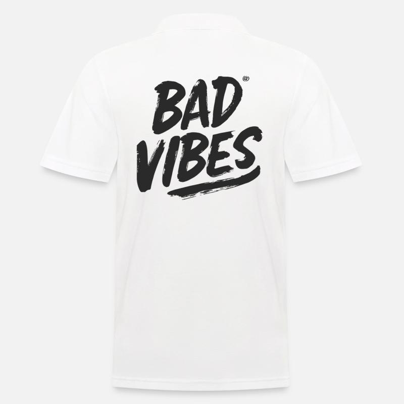 Bad Vibes Black - Männer Poloshirt - Weiß
