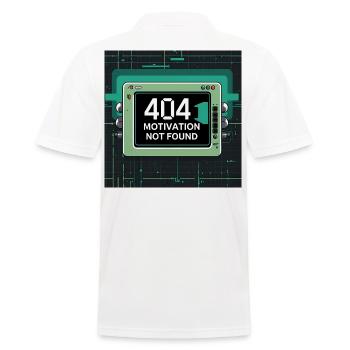 404 Not found - Männer Poloshirt - Weiß - Hinten - Kai (181cm)