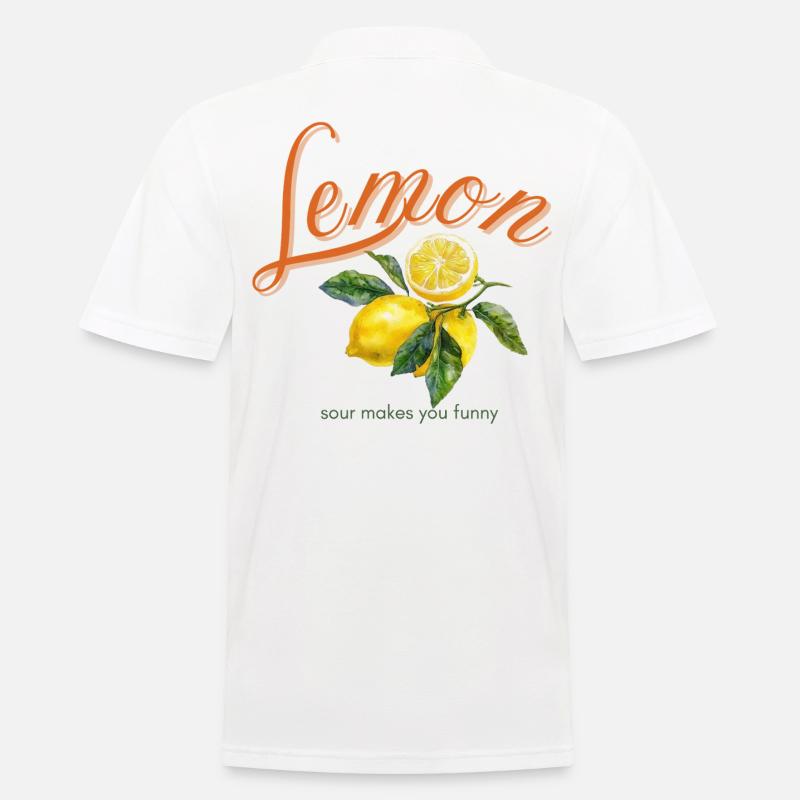 Lemon - Männer Poloshirt - Weiß