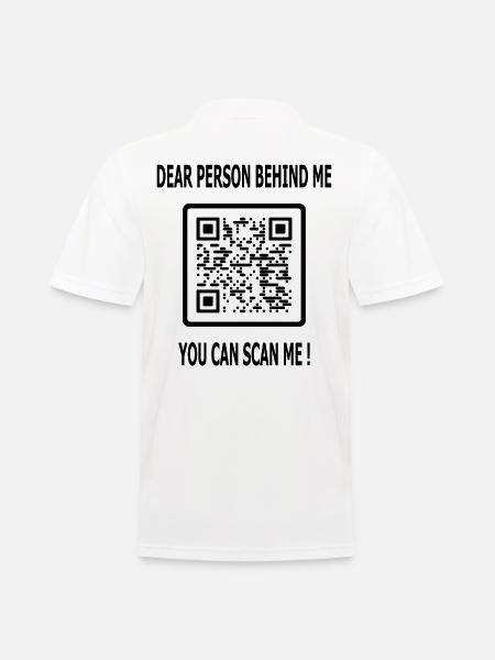 Scan me for motivation - Men's Polo Shirt - white