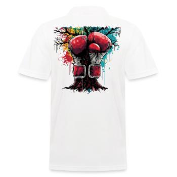 Boxing gloves boxing champion tree - Men's Polo Shirt - white - Back - Kai (181cm)