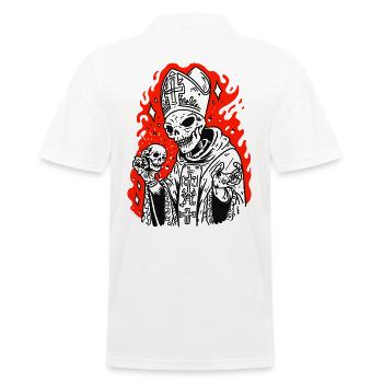 Spooky Alien Pope – Squelette sombre d’Halloween - Polo Homme - blanc - Dos - Kai (181cm)