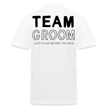 Team Groom - Men's Polo Shirt - white - Back - Kai (181cm)