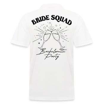Bride Squad - Bachelorette Party - Männer Poloshirt - Weiß - Hinten - Kai (181cm)