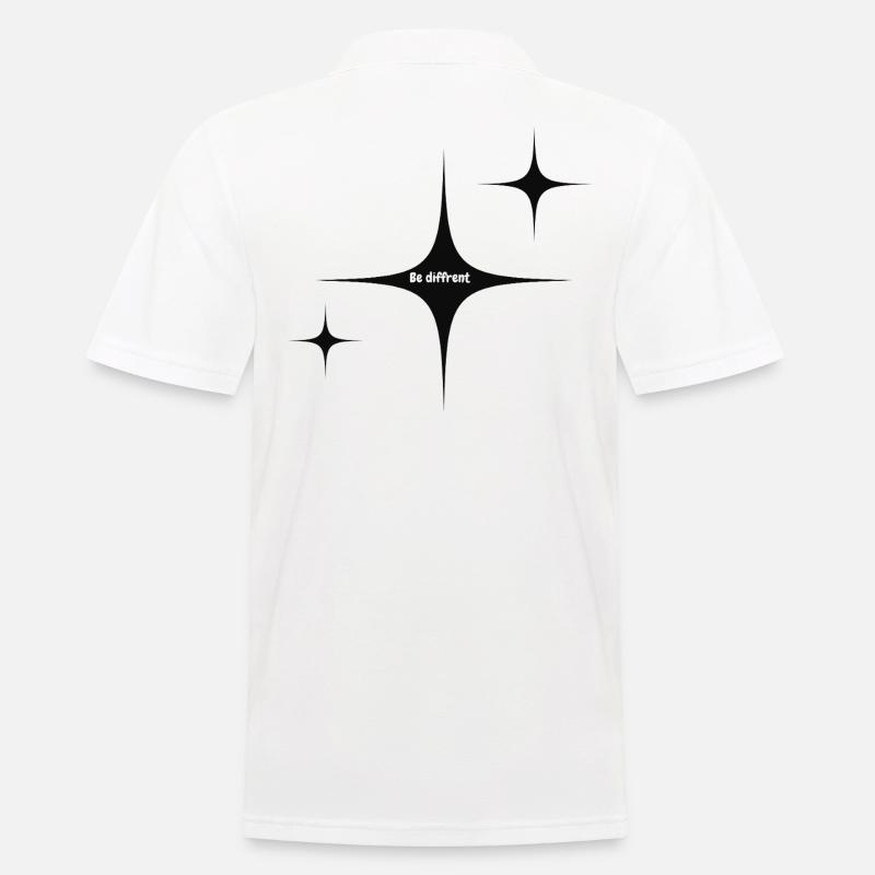 Sei anders Starburst Grafik - Männer Poloshirt - Weiß