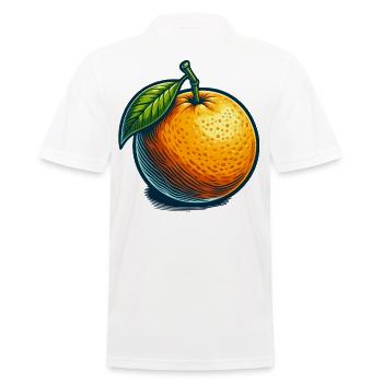 Orange Vintage Illustrée - Polo Homme - blanc - Dos - Kai (181cm)