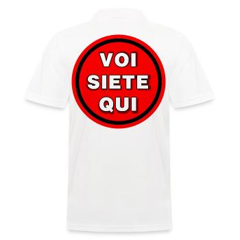 Sie sind hier - Männer Poloshirt - Weiß - Hinten - Kai (181cm)