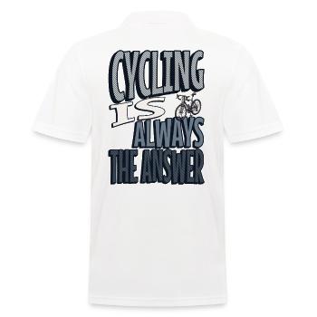 Le vélo est toujours la réponse - Polo Homme - blanc - Dos - Kai (181cm)