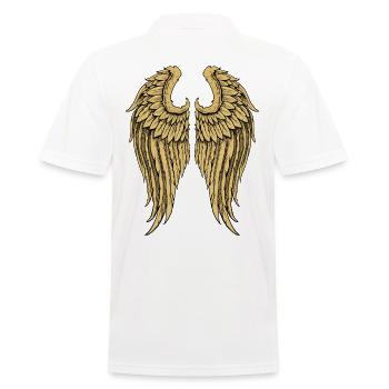 Ailes d’ange doré - Polo Homme - blanc - Dos - Kai (181cm)