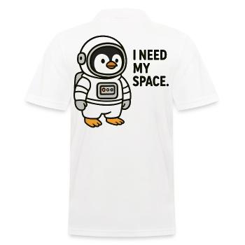 Astro Peng Kollektion - Männer Poloshirt - Weiß - Hinten - Kai (181cm)