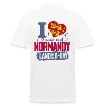 Cadeau Normandie I love Normandy - Polo Homme - blanc - Dos - Kai (181cm)