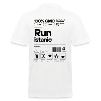 Dessin au trait géométrique abstrait - Polo Homme - blanc - Dos - Kai (181cm)