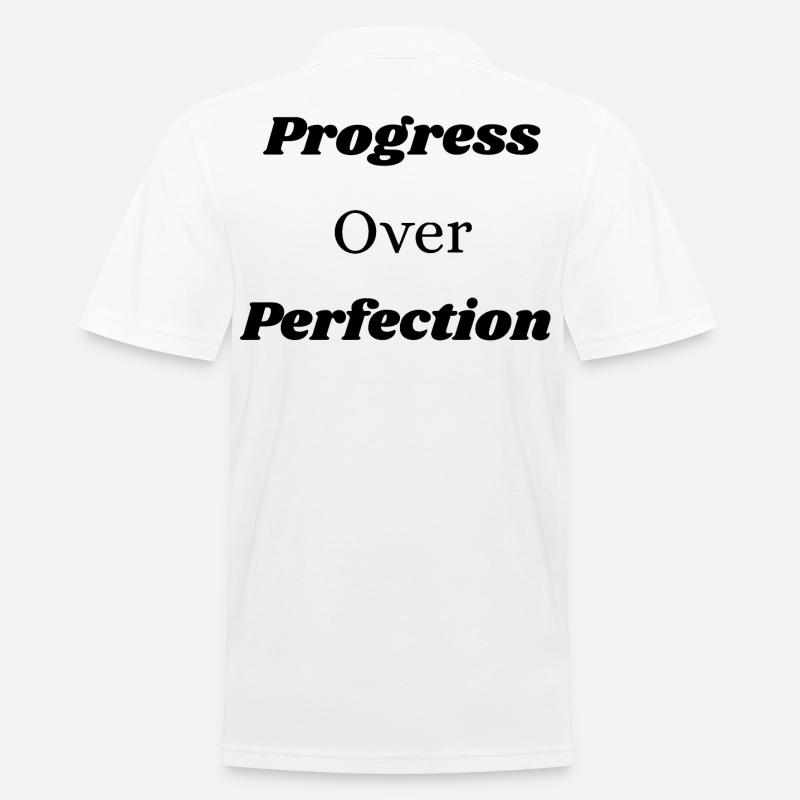 Le progrès plutôt que la perfection l LateNightGrind - Polo Homme - blanc