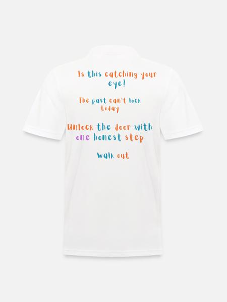 Motivierendes Bekleidungsdesign – Catch the Light - Männer Poloshirt - Weiß