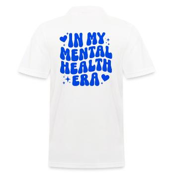 Mental Health Selfcare Mindfulness Gift - Men's Polo Shirt - white - Back - Kai (181cm)