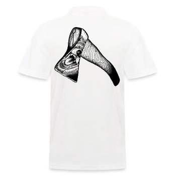 Axe & Bear - When Your Reflection Roars Back - Men's Polo Shirt - white - Back - Kai (181cm)