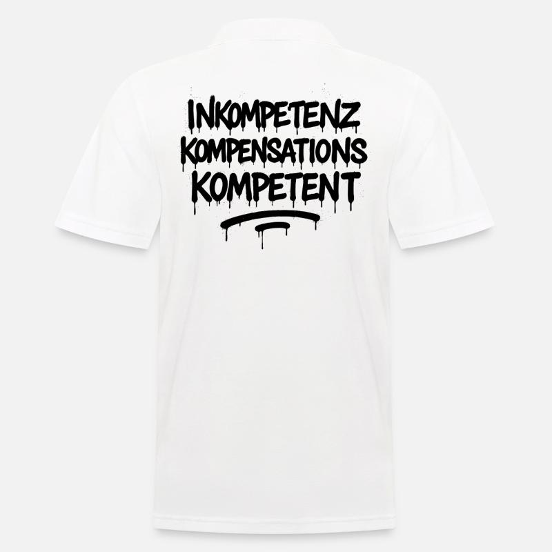 Indemnisation de l’incompétence Compétence – Büro Spruch - Polo Homme - blanc