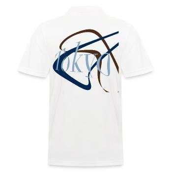 Tokio - Männer Poloshirt - Weiß - Hinten - Kai (181cm)
