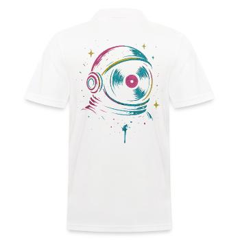Space Vinyl Astronaut, son Cosmic DJ - Polo Homme - blanc - Dos - Kai (181cm)