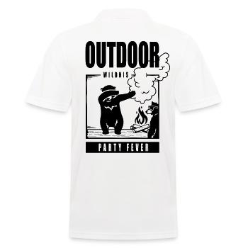 Outdoor Wildnis - Männer Poloshirt - Weiß - Hinten - Kai (181cm)
