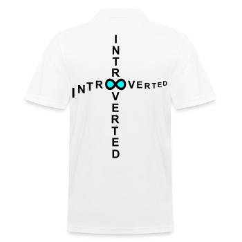 introvertiert - Männer Poloshirt - Weiß - Hinten - Kai (181cm)