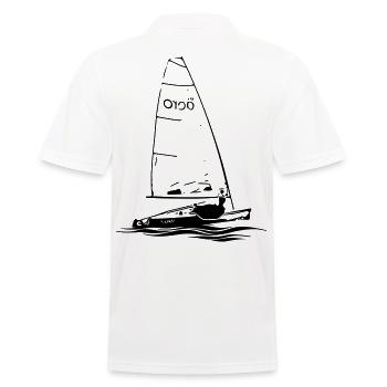 RS aero Segeljolle Segelboot Regatta Segeln Sport - Männer Poloshirt - Weiß - Hinten - Kai (181cm)