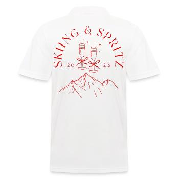 Après Ski Holiday Girlstrip Skiing Gift - Men's Polo Shirt - white - Back - Kai (181cm)