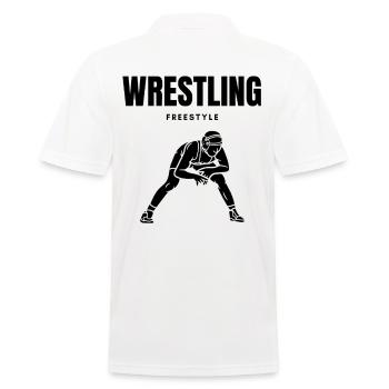 FREISTIL-WRESTLING - Männer Poloshirt - Weiß - Hinten - Kai (181cm)