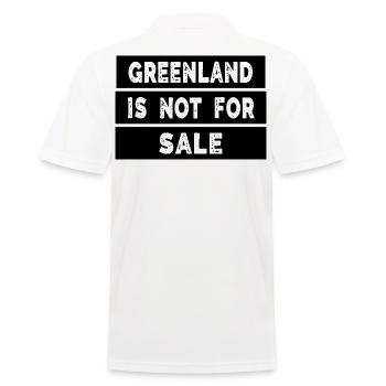 Greenland Is Not For Sale - Men's Polo Shirt - white - Back - Kai (181cm)