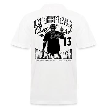 Motards – Let Them Talk – Biker Design - Polo Homme - blanc - Dos - Kai (181cm)