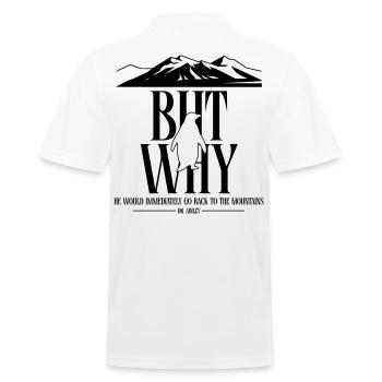 But Why Penguin Meme Minimalist Art - Men's Polo Shirt - white - Back - Kai (181cm)