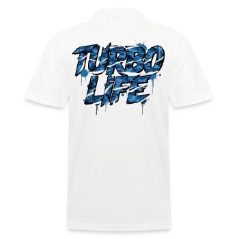 Turbo Life Camo Street Tuning Style - Men's Polo Shirt - white - Back - Kai (181cm)