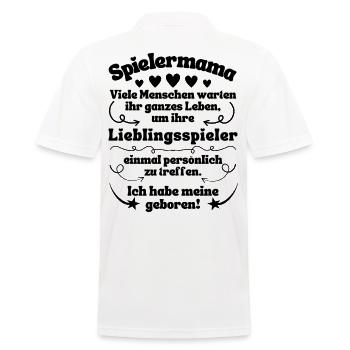 Maman du joueur Maman du football Maman du handball - Polo Homme - blanc - Dos - Kai (181cm)