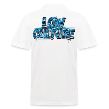 Low Culture JDM Car Scene Street Style - Men's Polo Shirt - white - Back - Kai (181cm)