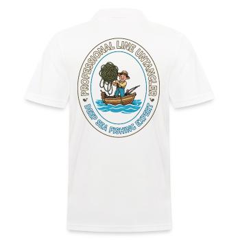 Deep Sea Fishing Expert Emblem - Men's Polo Shirt - white - Back - Kai (181cm)