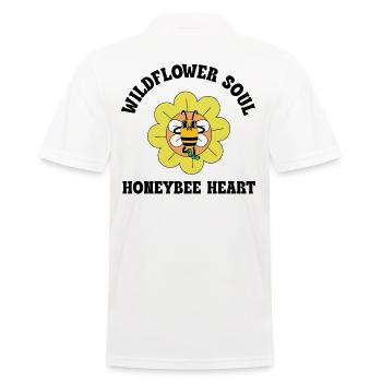Âme de Fleurs sauvages – Diction du Cœur d’abeille - Polo Homme - blanc - Dos - Kai (181cm)
