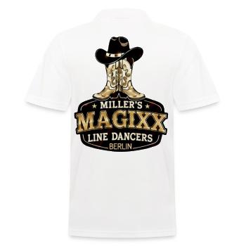 Miller's Magixx Line Dancers - Men's Polo Shirt - white - Back - Kai (181cm)