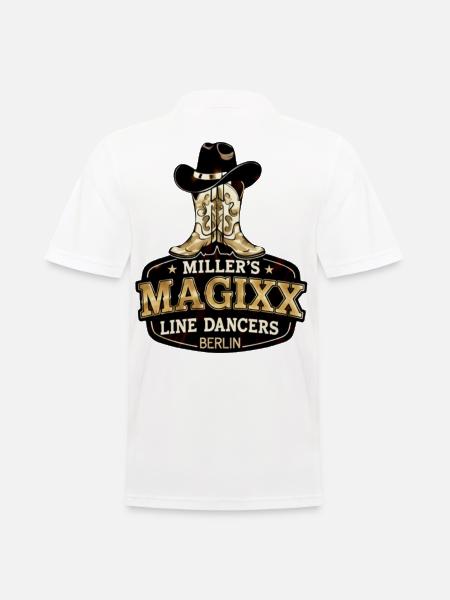 Miller's Magixx Line Dancers - Men's Polo Shirt - white