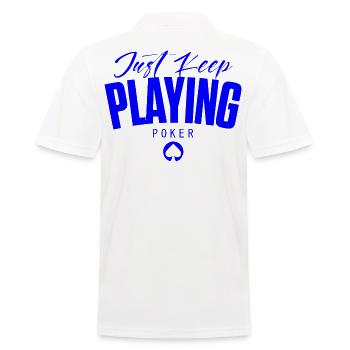 POKER -keep playing poker - luxurious design - Men's Polo Shirt - white - Back - Kai (181cm)