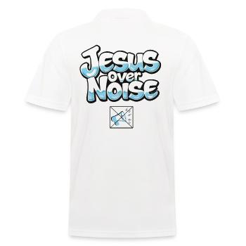 Jésus sur le bruit Typographie audacieuse - Polo Homme - blanc - Dos - Kai (181cm)