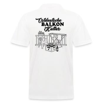 Ostdeutsche Balkonkultur - Männer Poloshirt - Weiß - Hinten - Kai (181cm)