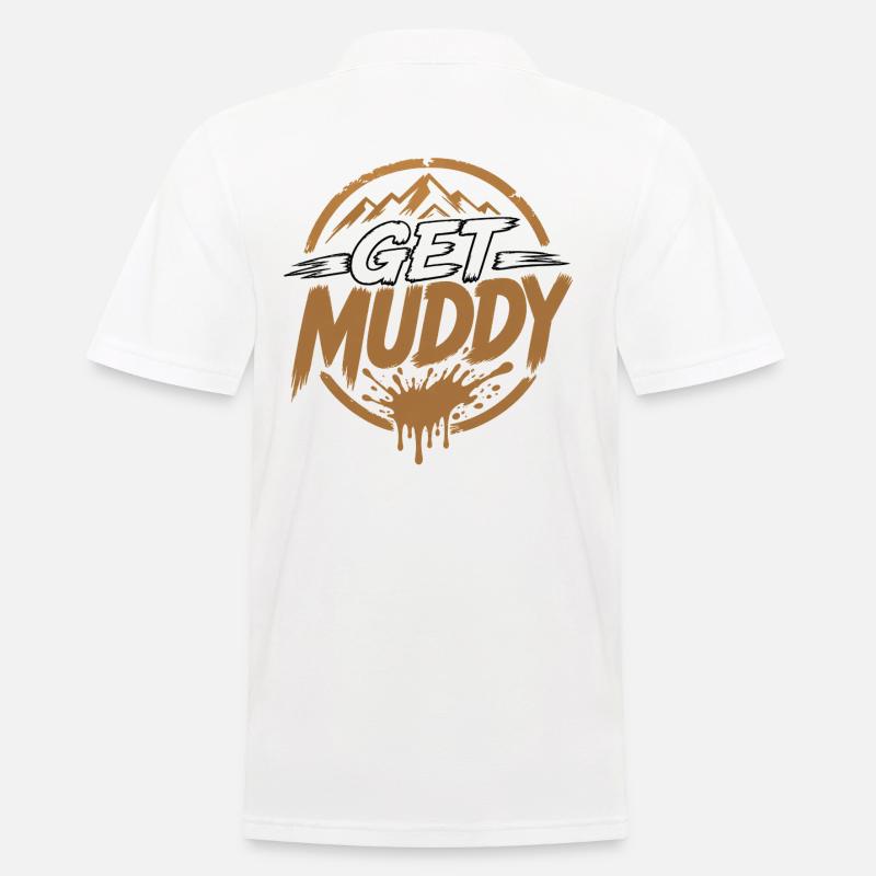 Get Muddy - Men's Polo Shirt - white