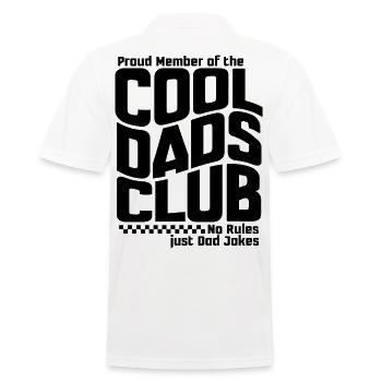 Club des papas cool - Cadeau de la fête des pères des papas - Polo Homme - blanc - Dos - Kai (181cm)