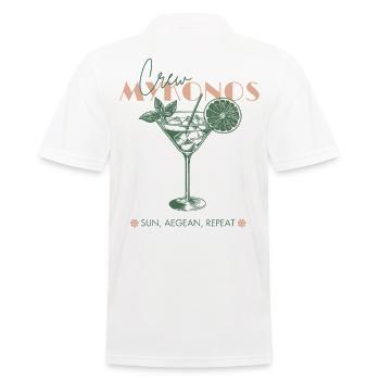 Vacances à Mykonos Voyage entre filles Enterrement de vie de garçon - Polo Homme - blanc - Dos - Kai (181cm)