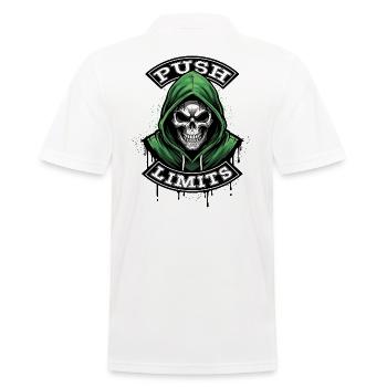 PUSH-LIMITS - Männer Poloshirt - Weiß - Hinten - Kai (181cm)