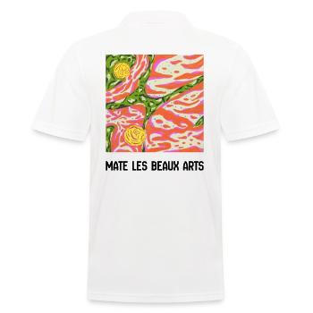 Beaux-Arts peinture au dos Mate les beaux arts - Polo Homme - blanc - Dos - Kai (181cm)