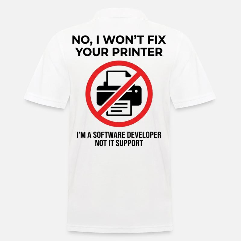 Programmer: not IT support - Men's Polo Shirt - white