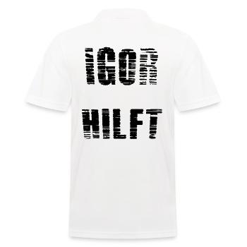 Igor helps - Men's Polo Shirt - white - Back - Kai (181cm)